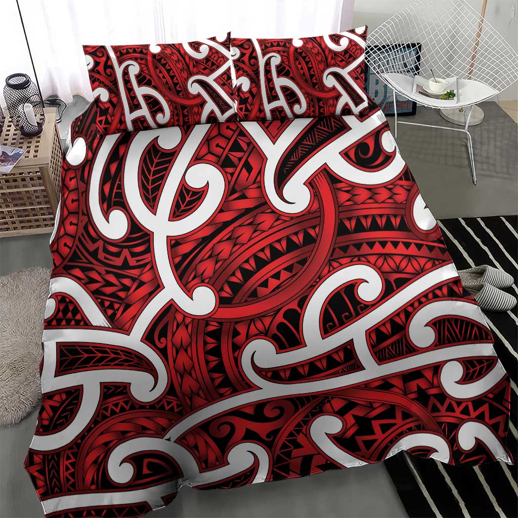 Aotearoa Maori Kowhaiwhai Bedding Set Whero Puhoro and Patiki LT9 - Polynesian Pride