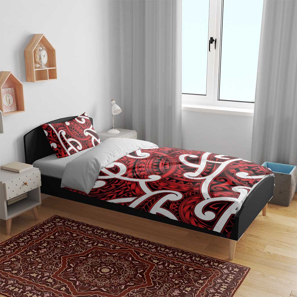 Aotearoa Maori Kowhaiwhai Bedding Set Whero Puhoro and Patiki LT9 - Polynesian Pride