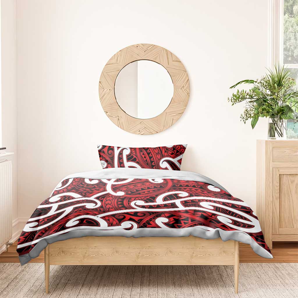 Aotearoa Maori Kowhaiwhai Bedding Set Whero Puhoro and Patiki LT9 - Polynesian Pride