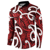 Aotearoa Maori Kowhaiwhai Button Sweatshirt Whero Puhoro and Patiki LT9 - Polynesian Pride