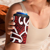 Aotearoa Maori Kowhaiwhai 4 in 1 Can Cooler Tumbler Whero Puhoro and Patiki