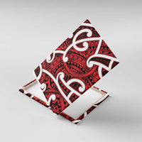 Aotearoa Maori Kowhaiwhai Canvas Wall Art Whero Puhoro and Patiki LT9 With Frame Red - Polynesian Pride