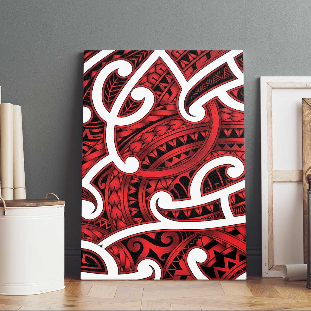 Aotearoa Maori Kowhaiwhai Canvas Wall Art Whero Puhoro and Patiki LT9 - Polynesian Pride
