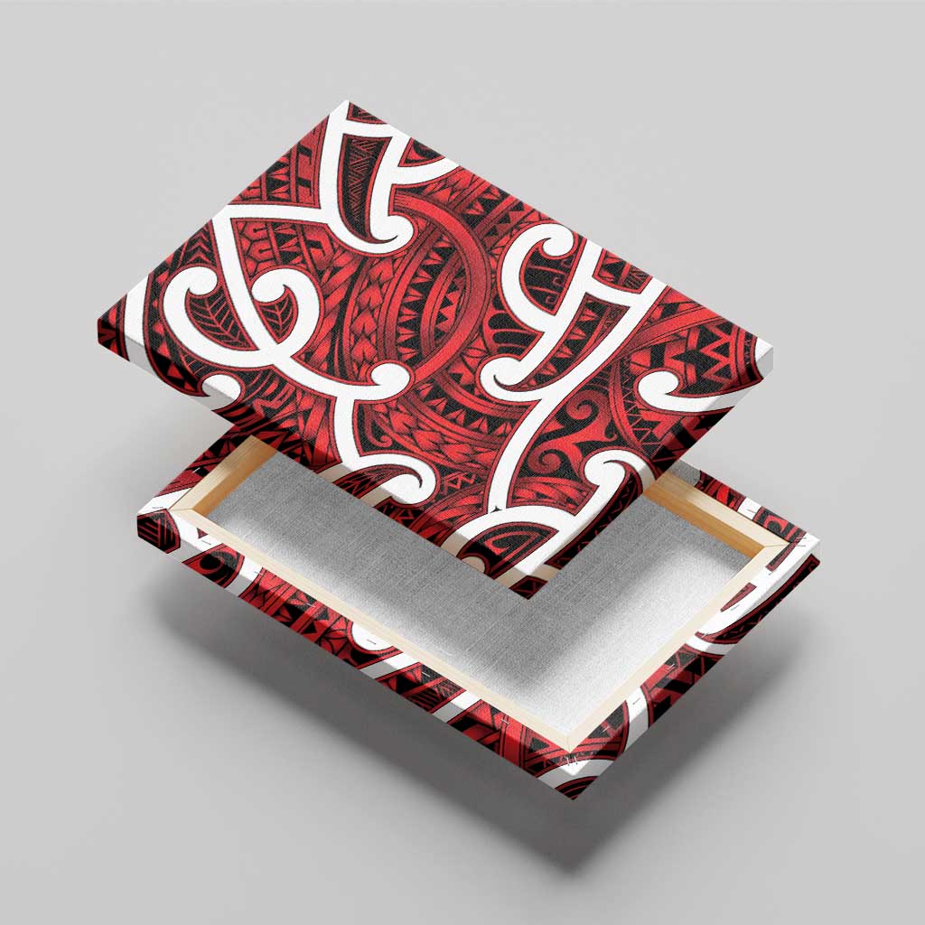 Aotearoa Maori Kowhaiwhai Canvas Wall Art Whero Puhoro and Patiki LT9 - Polynesian Pride