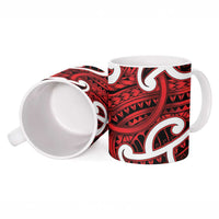 Aotearoa Maori Kowhaiwhai Ceramic Mug Whero Puhoro and Patiki LT9 - Polynesian Pride