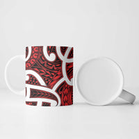 Aotearoa Maori Kowhaiwhai Ceramic Mug Whero Puhoro and Patiki LT9 - Polynesian Pride