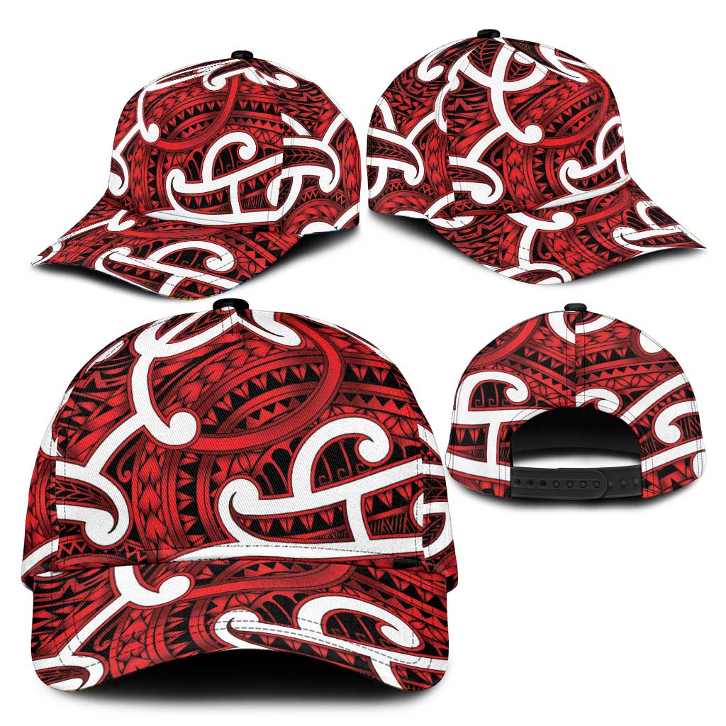 Aotearoa Maori Kowhaiwhai Classic Cap Whero Puhoro and Patiki LT9 - Polynesian Pride