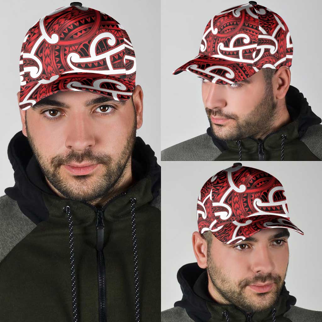 Aotearoa Maori Kowhaiwhai Classic Cap Whero Puhoro and Patiki LT9 - Polynesian Pride