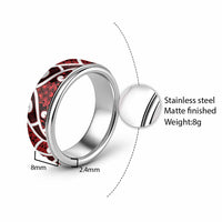 Aotearoa Maori Kowhaiwhai Classic Ring Whero Puhoro and Patiki LT9 - Polynesian Pride
