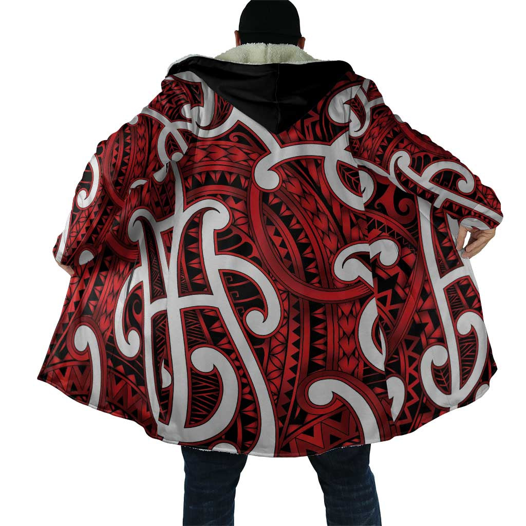 Aotearoa Maori Kowhaiwhai Cloak Whero Puhoro and Patiki LT9 - Polynesian Pride