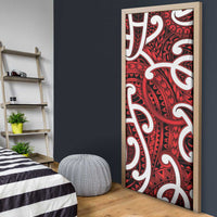 Aotearoa Maori Kowhaiwhai Door Cover Whero Puhoro and Patiki LT9 - Polynesian Pride