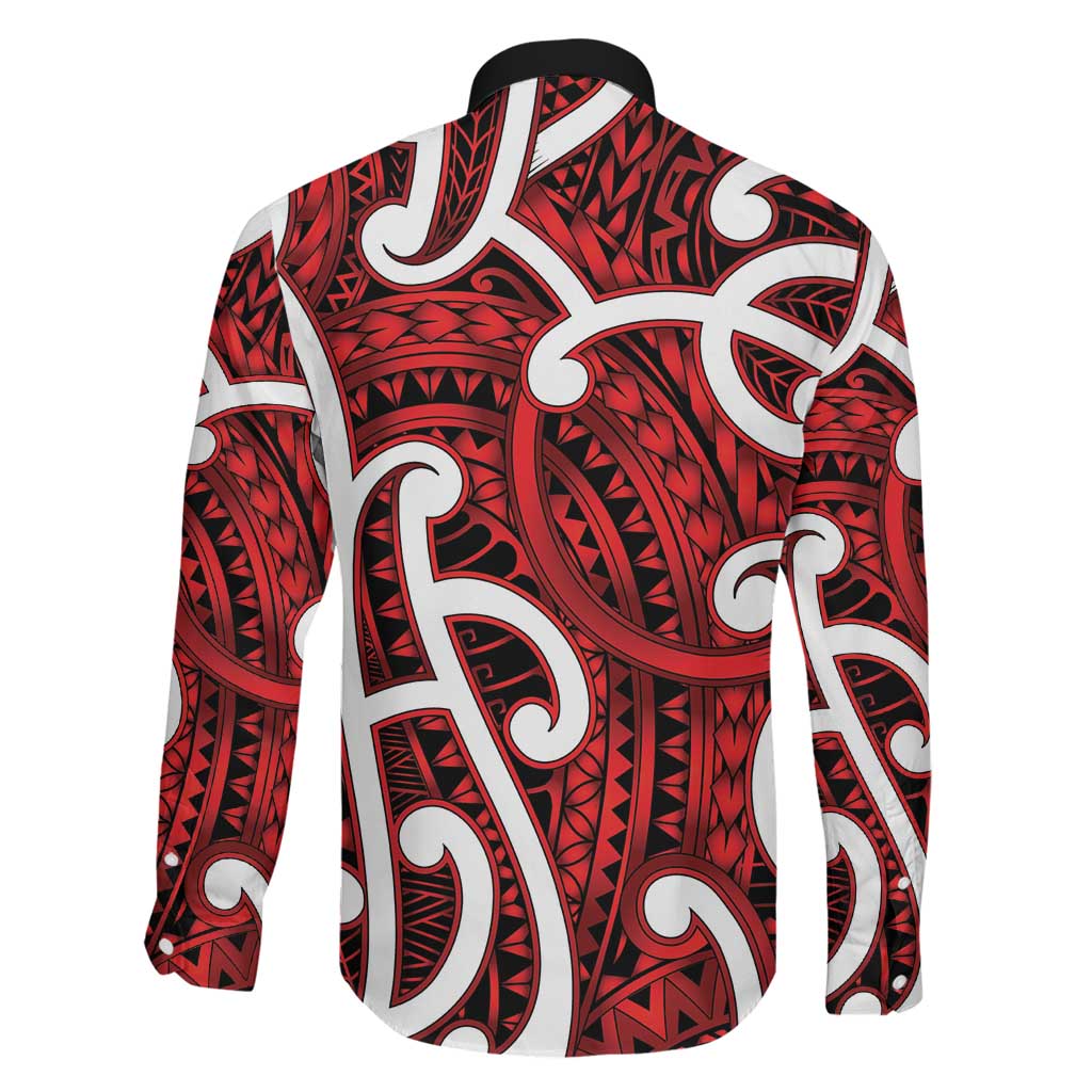 Aotearoa Maori Kowhaiwhai Family Matching Off Shoulder Short Dress and Hawaiian Shirt Whero Puhoro and Patiki