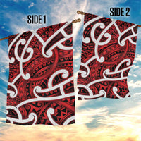 Aotearoa Maori Kowhaiwhai Garden Flag Whero Puhoro and Patiki LT9 - Polynesian Pride