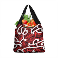Aotearoa Maori Kowhaiwhai Grocery Bag Whero Puhoro and Patiki