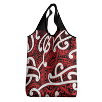 Aotearoa Maori Kowhaiwhai Grocery Bag Whero Puhoro and Patiki