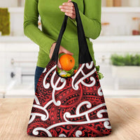 Aotearoa Maori Kowhaiwhai Grocery Bag Whero Puhoro and Patiki