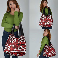 Aotearoa Maori Kowhaiwhai Grocery Bag Whero Puhoro and Patiki