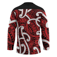 Aotearoa Maori Kowhaiwhai Hockey Jersey Whero Puhoro and Patiki LT9 - Polynesian Pride