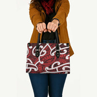 Aotearoa Maori Kowhaiwhai Leather Bag Whero Puhoro and Patiki LT9 - Polynesian Pride