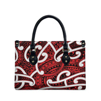 Aotearoa Maori Kowhaiwhai Leather Bag Whero Puhoro and Patiki LT9 - Polynesian Pride