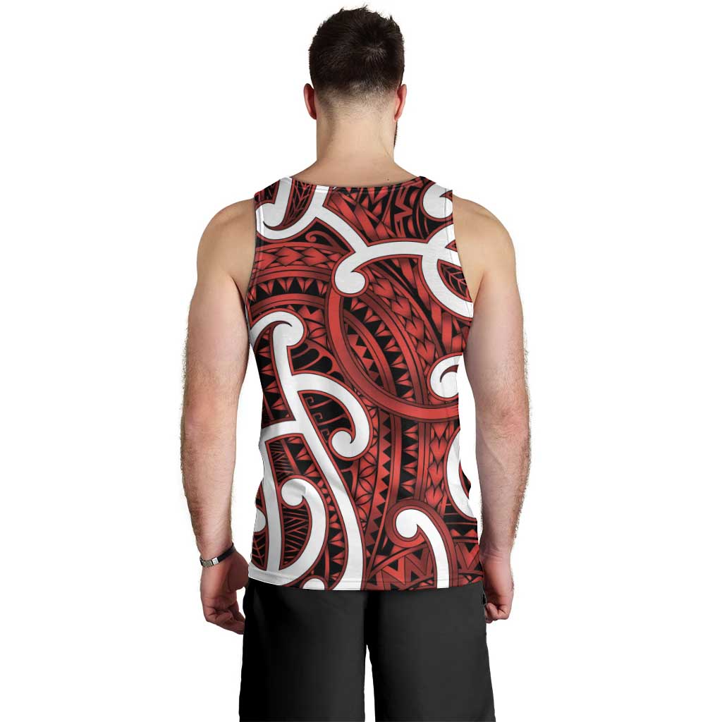 Aotearoa Maori Kowhaiwhai Men Tank Top Whero Puhoro and Patiki LT9 - Polynesian Pride