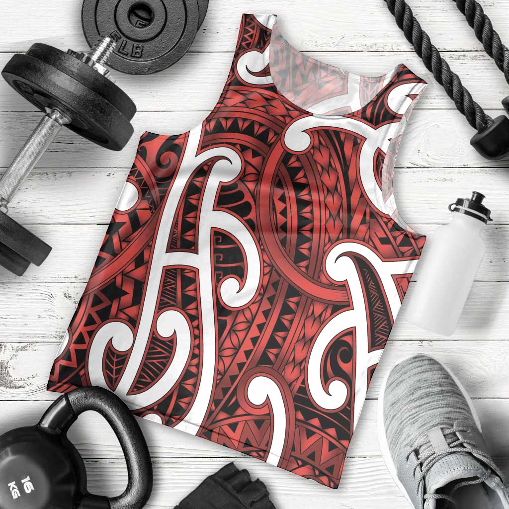 Aotearoa Maori Kowhaiwhai Men Tank Top Whero Puhoro and Patiki LT9 - Polynesian Pride
