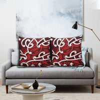 Aotearoa Maori Kowhaiwhai Pillow Cover Whero Puhoro and Patiki LT9 - Polynesian Pride