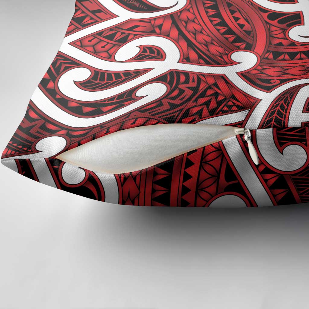 Aotearoa Maori Kowhaiwhai Pillow Cover Whero Puhoro and Patiki LT9 - Polynesian Pride