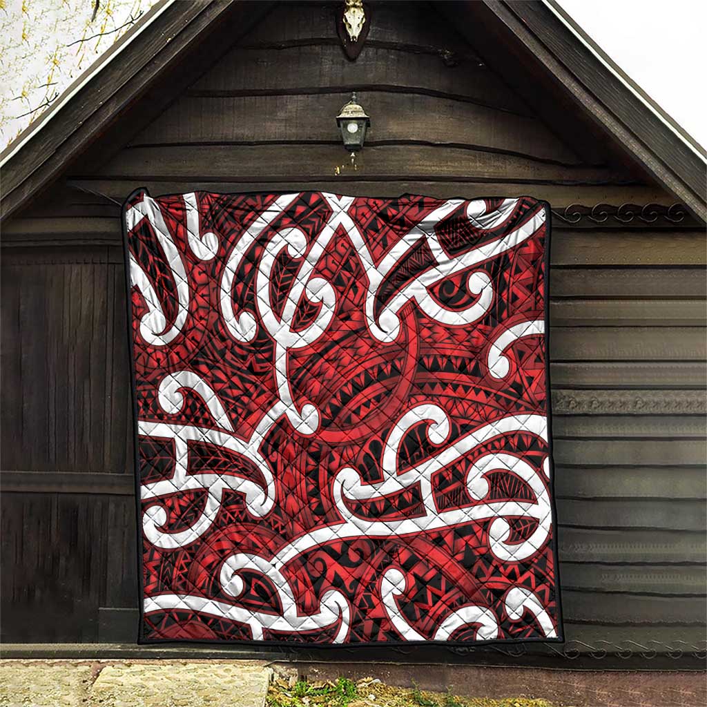 Aotearoa Maori Kowhaiwhai Quilt Whero Puhoro and Patiki LT9 - Polynesian Pride