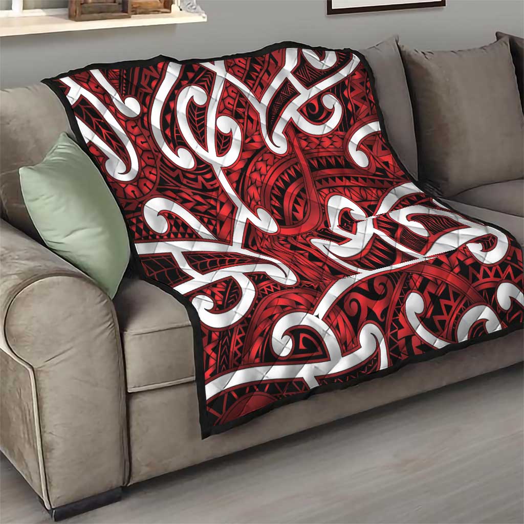 Aotearoa Maori Kowhaiwhai Quilt Whero Puhoro and Patiki LT9 - Polynesian Pride