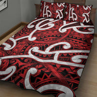 Aotearoa Maori Kowhaiwhai Quilt Bed Set Whero Puhoro and Patiki LT9 - Polynesian Pride