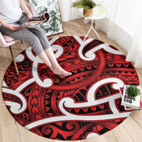 Aotearoa Maori Kowhaiwhai Round Carpet Whero Puhoro and Patiki LT9 - Polynesian Pride