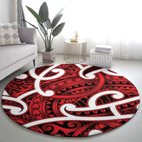 Aotearoa Maori Kowhaiwhai Round Carpet Whero Puhoro and Patiki LT9 - Polynesian Pride