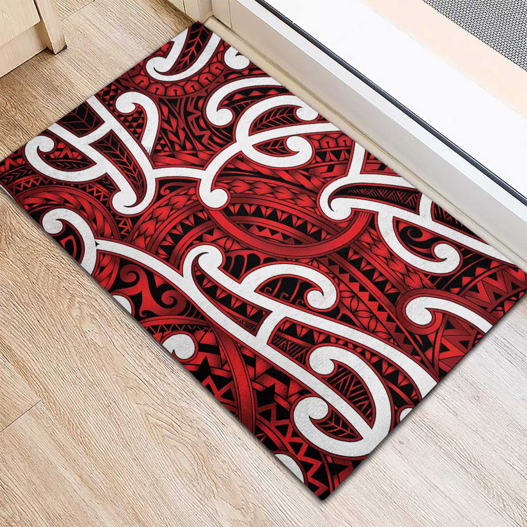 Aotearoa Maori Kowhaiwhai Rubber Doormat Whero Puhoro and Patiki LT9 - Polynesian Pride