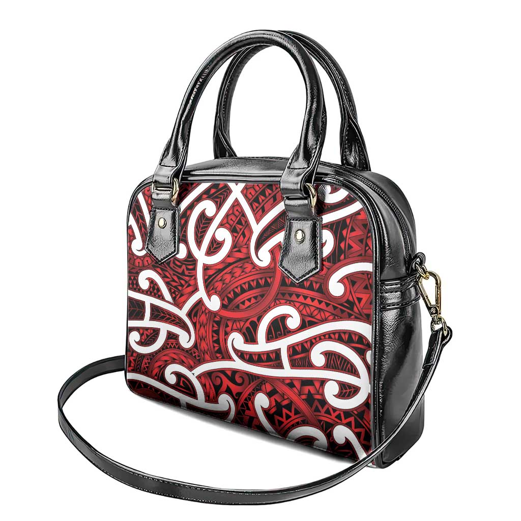 Aotearoa Maori Kowhaiwhai Shoulder Handbag Whero Puhoro and Patiki LT9 - Polynesian Pride