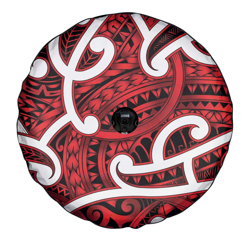 Aotearoa Maori Kowhaiwhai Spare Tire Cover Whero Puhoro and Patiki