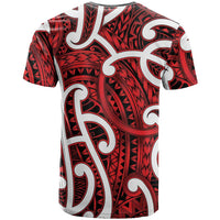 Aotearoa Maori Kowhaiwhai T Shirt Whero Puhoro and Patiki LT9 - Polynesian Pride