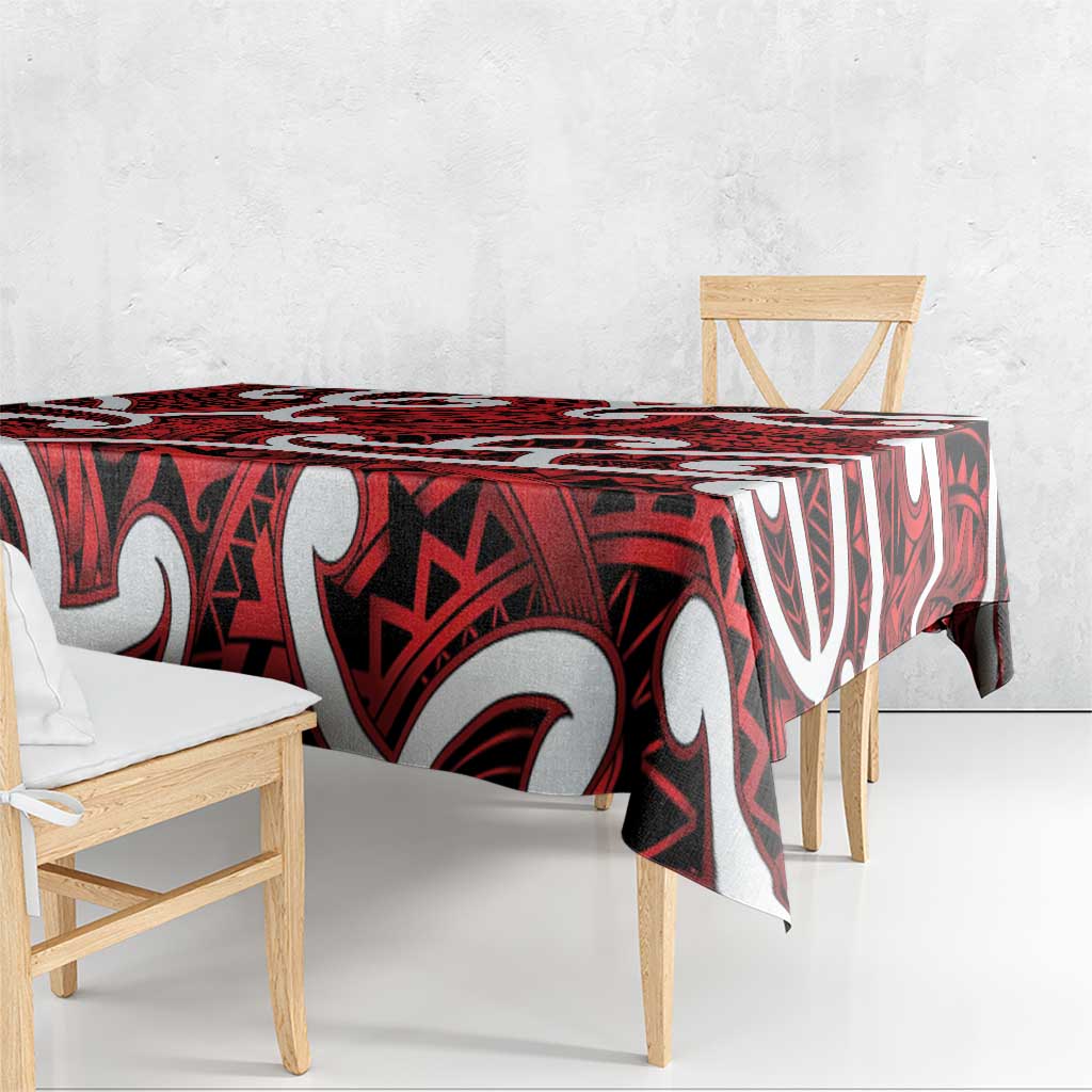 Aotearoa Maori Kowhaiwhai Tablecloth Whero Puhoro and Patiki LT9 - Polynesian Pride