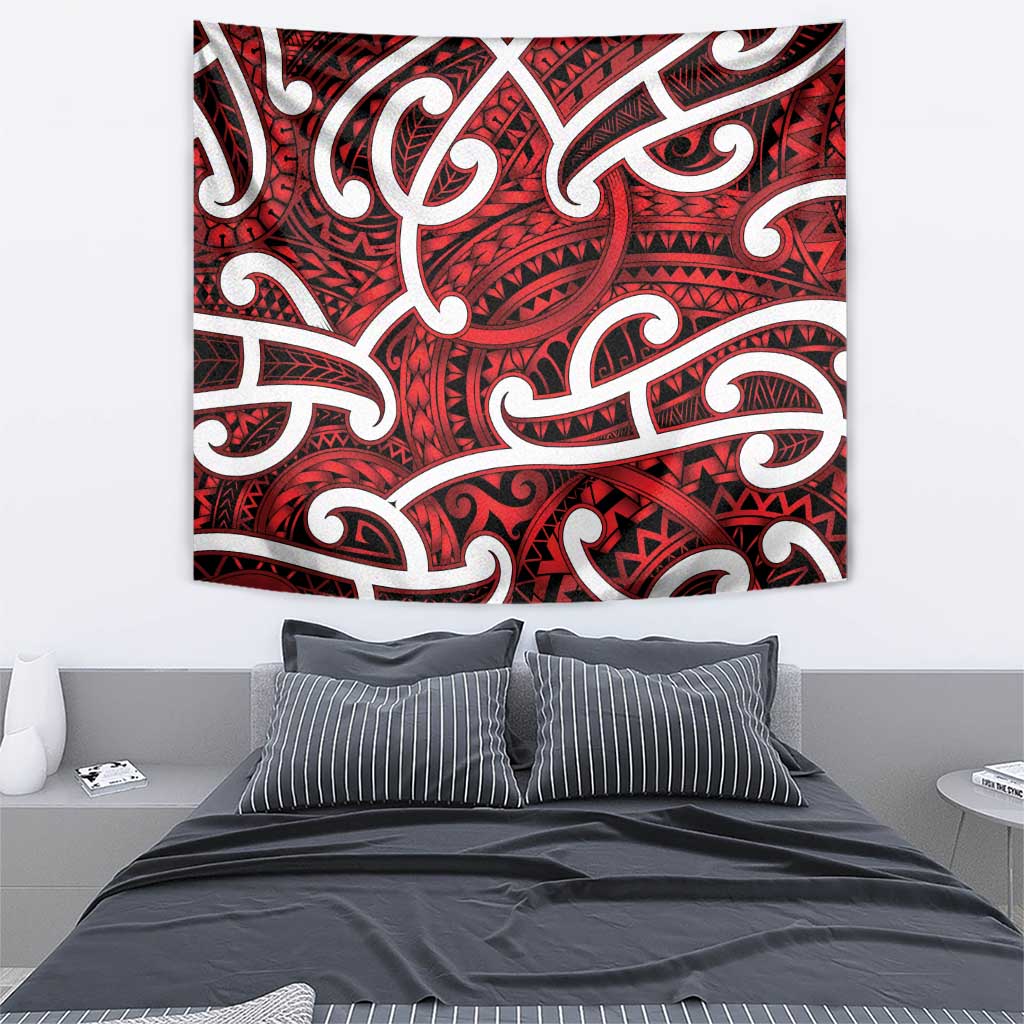 Aotearoa Maori Kowhaiwhai Tapestry Whero Puhoro and Patiki LT9 - Polynesian Pride