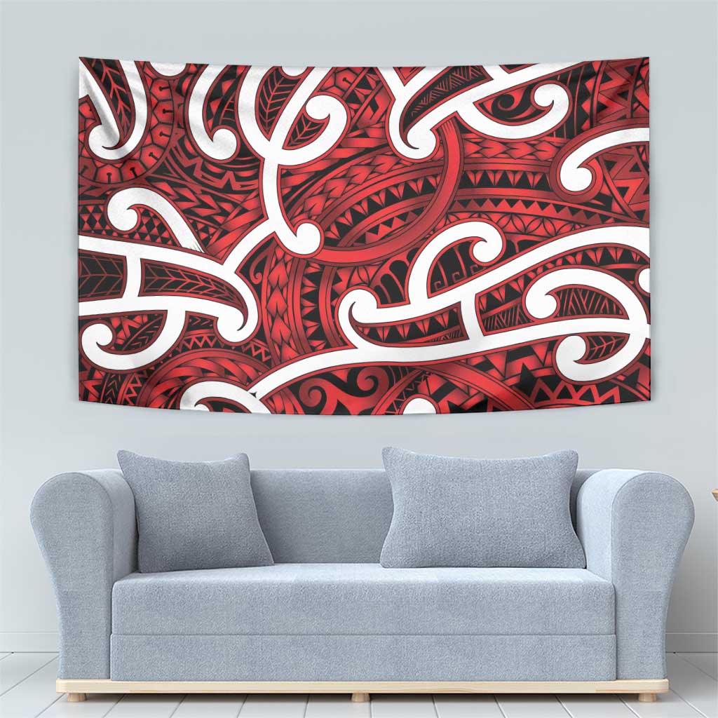 Aotearoa Maori Kowhaiwhai Tapestry Whero Puhoro and Patiki LT9 - Polynesian Pride