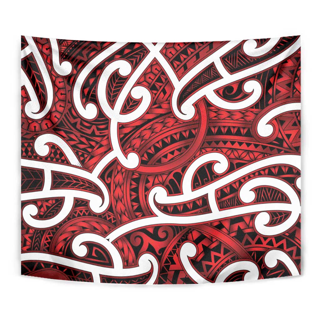 Aotearoa Maori Kowhaiwhai Tapestry Whero Puhoro and Patiki LT9 - Polynesian Pride