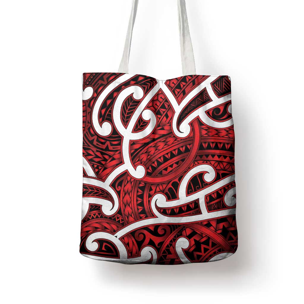 Aotearoa Maori Kowhaiwhai Tote Bag Whero Puhoro and Patiki LT9 - Polynesian Pride