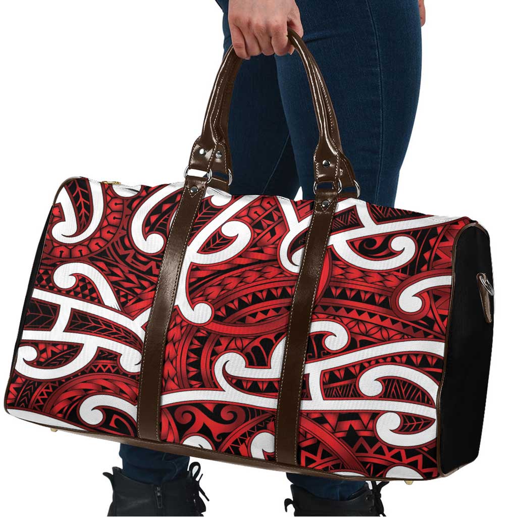 Aotearoa Maori Kowhaiwhai Travel Bag Whero Puhoro and Patiki LT9 - Polynesian Pride