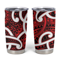 Aotearoa Maori Kowhaiwhai Tumbler Cup Whero Puhoro and Patiki LT9 Red - Polynesian Pride