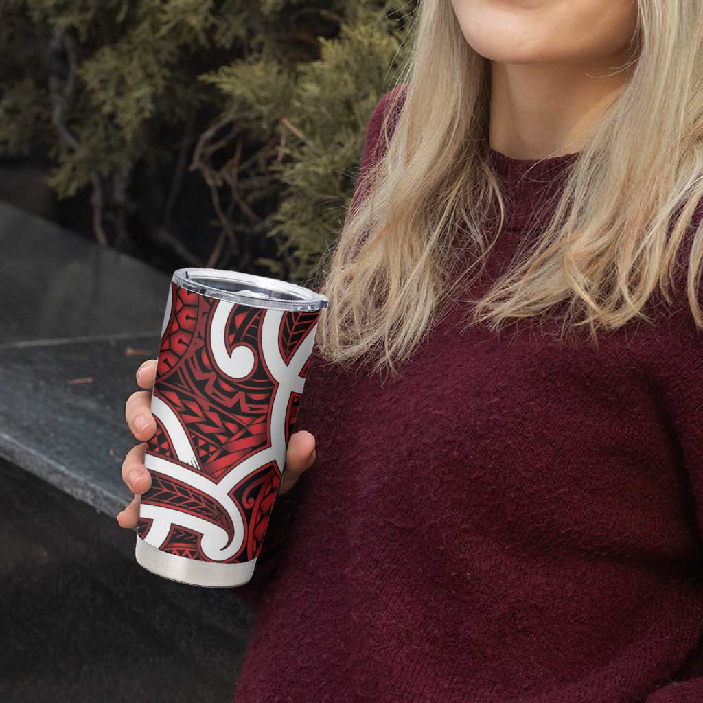 Aotearoa Maori Kowhaiwhai Tumbler Cup Whero Puhoro and Patiki LT9 - Polynesian Pride
