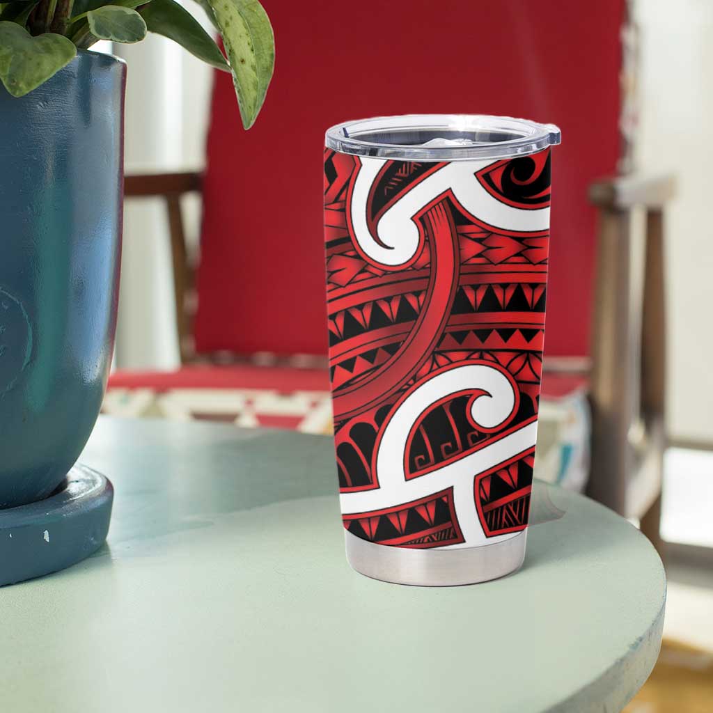 Aotearoa Maori Kowhaiwhai Tumbler Cup Whero Puhoro and Patiki LT9 - Polynesian Pride