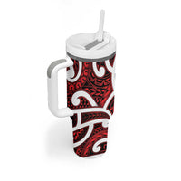 Aotearoa Maori Kowhaiwhai Tumbler With Handle Whero Puhoro and Patiki LT9 - Polynesian Pride