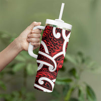 Aotearoa Maori Kowhaiwhai Tumbler With Handle Whero Puhoro and Patiki LT9 - Polynesian Pride