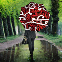 Aotearoa Maori Kowhaiwhai Umbrella Whero Puhoro and Patiki LT9 - Polynesian Pride