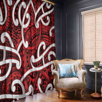 Aotearoa Maori Kowhaiwhai Window Curtain Whero Puhoro and Patiki LT9 - Polynesian Pride